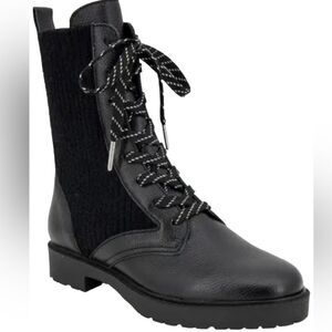 Splendid Scout Black Combat Moto Boots with Lace-Up Design new without box